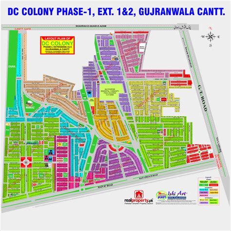 Map DC Colony Gujranwala - DC Colony Gujranwala Maps | realproperty.pk ...