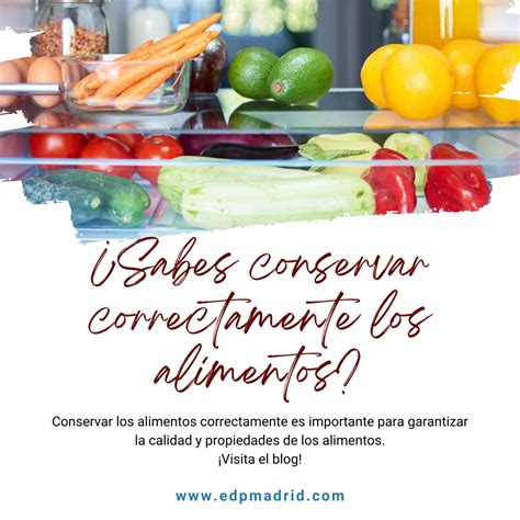 Sabes Conservar Correctamente Los Alimentos EDPmadrid