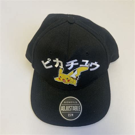 Pok Mon Pikachu Kanji Snapback Ball Cap Osfa Bioworld Gem