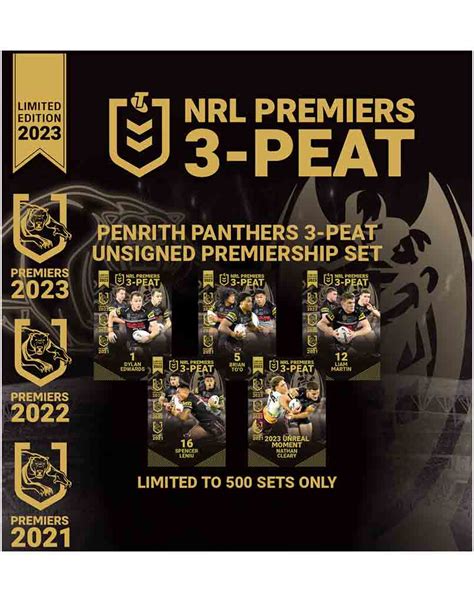 2023 TLA NRL Penrith Panthers Premiership 23-Card Box Set | Diggaz ...