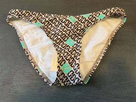 NEW Brown Blue L SPACE Swimsuit Bikini Bottom Size Small EBay