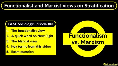 GCSE Sociology Revision Functionalist And Marxist Views On