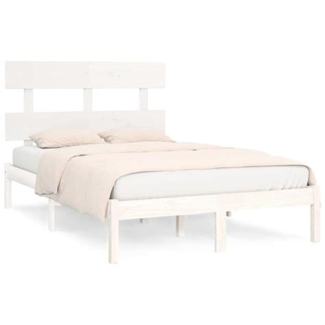 Omabeta Lits Accessoires Cadre De Lit Blanc Bois Massif X Cm