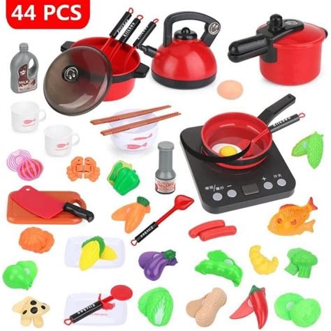 44 Pièces Enfants Mini Cuisine Jouet Ustensiles De Cuisine Casserole