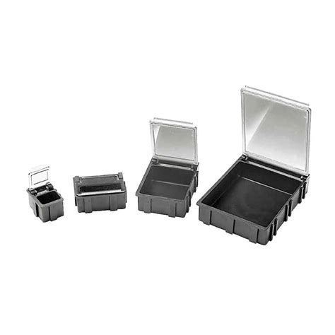 Esd Safe Smd Component Storage Boxes Conductive Plastic Clear Lids