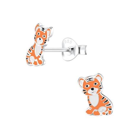 Boucles D Oreilles Enfant Tigre En Argent Achat Vente Boucle D