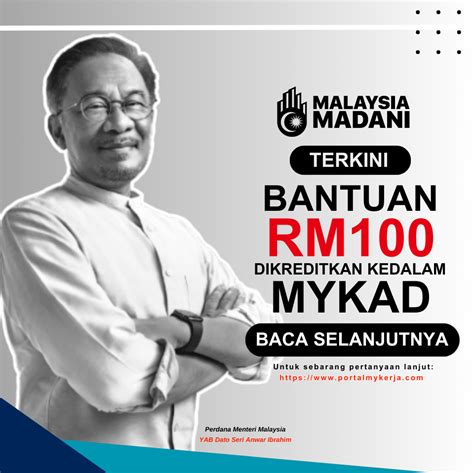 Bantuan RM100 Dikreditkan Kedalam MyKad Ini Cara Tebus Bantuan My