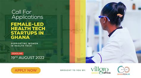 Call For Applications Female Led Health Tech Startups In Ghana Msme