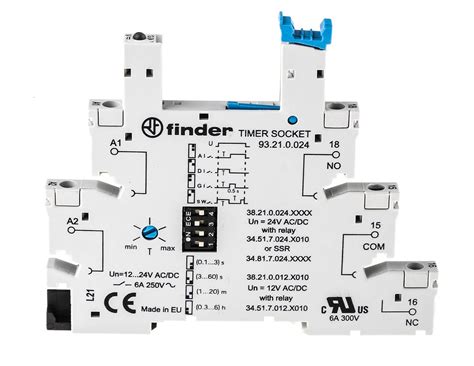 93 21 0 024 Finder 93 Relay Socket For Use With 34 51 Series Relay 5