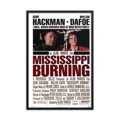 Mississippi Burning 1988 REPRINT poster | EstateSales.org