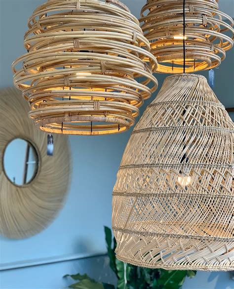 Arturest Pendant Light Handwoven Rattan Chandelier Japanese Pendant