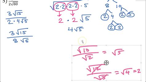 Simplifying Radical Expressions By Rationalizing The Denominator Youtube