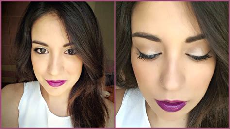 Mi Trucco Con Voi Soft Eyes Purple Lips Makeuptutorial Youtube