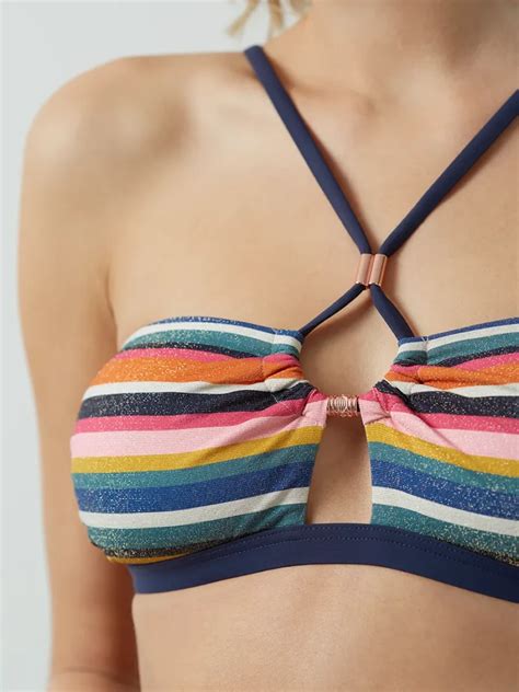 Rainbow Shimmer Bandeau Bikini Top Palmers Shop Sk