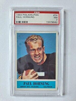 1964 Paul Hornung Philadelphia Football Card Green Bay Packers PSA 7