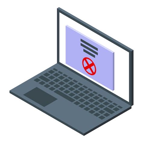 Premium Vector Blocked Laptop Icon Isometric Vector Banned User Expel