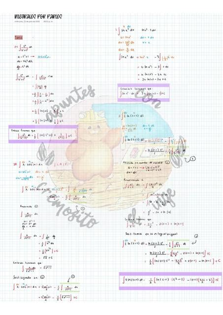 Ejercicio Integrales indefinidas por sustitución Apuntes con