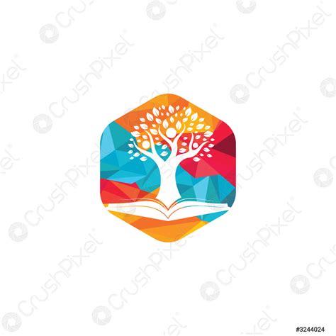 Human Tree Logo Design Leader Education Logo Design Stock Vector