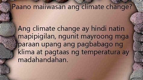 Mga Isyung Pangkapaligiran Climate Change Atbp Ap