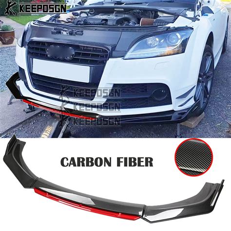 Buy Carbon Front Bumper Lip Splitter Body Kit Spoilers For Audi Tt Rs