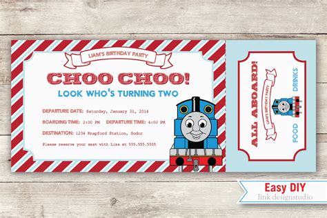 Thomas The Tank Engine Birthday Invitations Thomas The Tank Engine