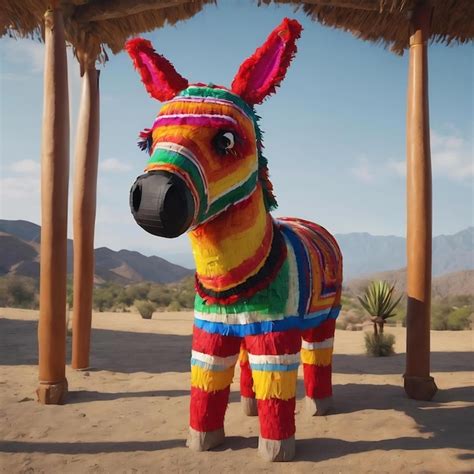 La piñata tradicional mexicana en forma de burro Foto Premium