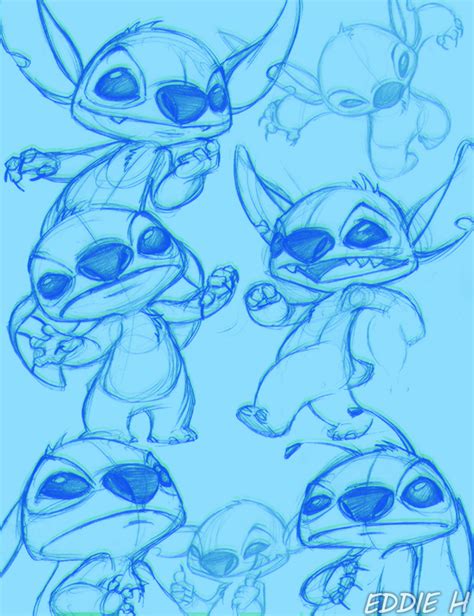 More Stitch Sketches By Eddieholly On Deviantart