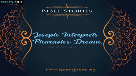 Joseph Interprets Pharaohs Dream Genesis Bible Stories