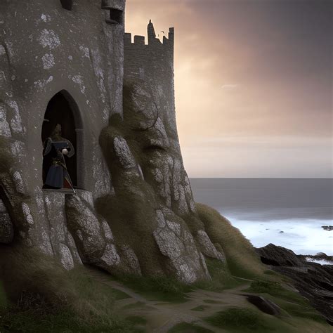 2 Medieval Warriors Travelling On A Cliff · Creative Fabrica