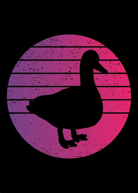 Duck Retro Vintage Poster Picture Metal Print Paint By Royalsigns