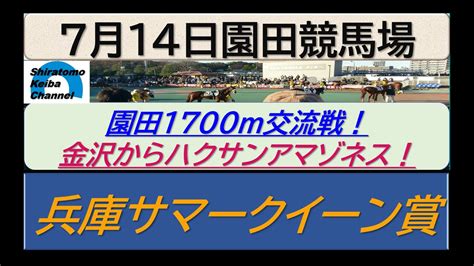 【競馬予想】兵庫サマークイーン賞 ここでもハクサンアマゾネス！～2023年7月14日 園田競馬場 ：7－19 Youtube