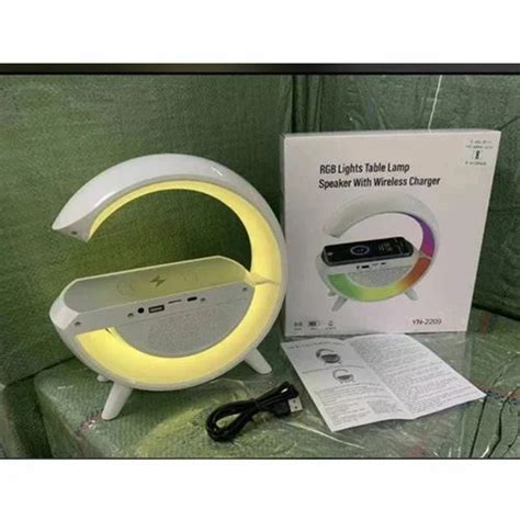 Type C Rgb Light Table Lamp Speaker With Wireless Charger 4 2 At Rs