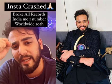 Elvish Yadav Live Instagram Youtuber Breaks Mc Stan Record On Instagram