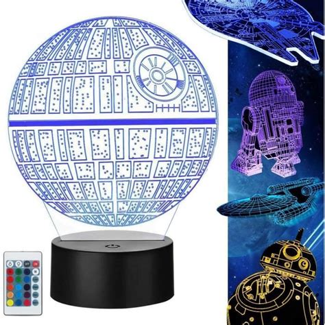 Star Wars Lampe 3D Illusion Veilleuse 5 Pièces 3d Lampe avec Câble de