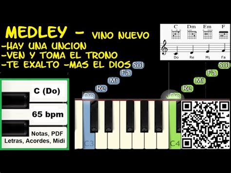 Medley Adoracion Piano Tutorial Cover Facil Partitura Pdf Acordes Hay