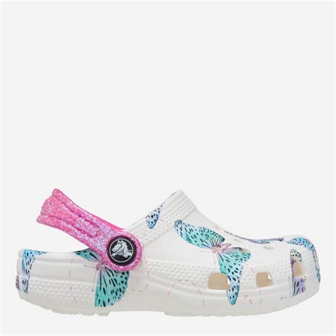 Кроксы детские Crocs Classic Butterfly Clog T 208300-94S-121 27 Whi ...