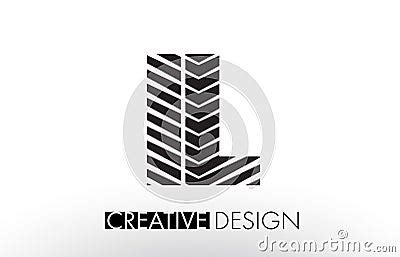 Il I L Lines Letter Design With Creative Elegant Zebra Vector