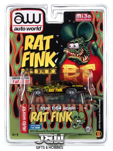 Auto World Plymouth Road Runner Rat Fink Eur Picclick Fr