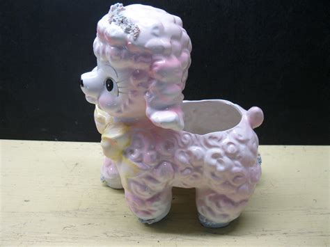 Vintage Relpo Samson Import Co Spaghetti Ceramic Lamb Pink Baby