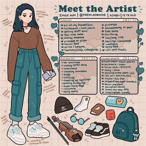 Emily Boba On Twitter Meet The Artist Cute Art Styles Cartoon