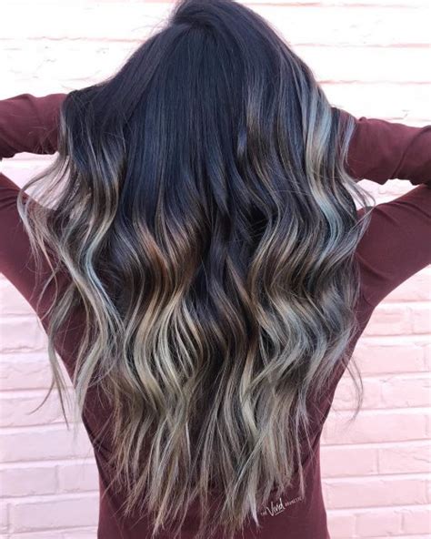 Metallic Hair Color Silver Ombre Hair Dark Ombre Hair Brown To