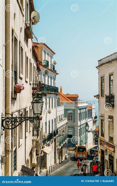 Tourists Visiting Major Attractions Downtown Lisboa City Editorial ...