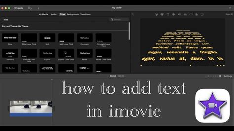 How To Add Text In Imovie Youtube