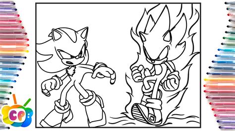 Sonic vs Shadow Coloring Pages/Sonic 3 Predictions/ Cartoon - On&On ...