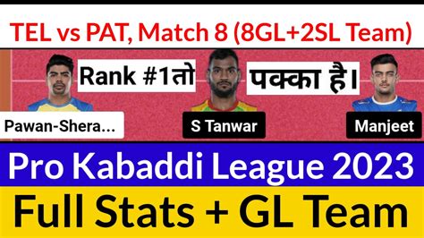 Tel Vs Pat Dream Th Match Telugu Titans Vs Patna Pirates Pro