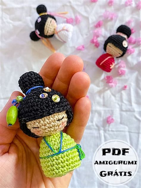 Kokeshi Boneca Amigurumi Receita De Pdf Gr Tis