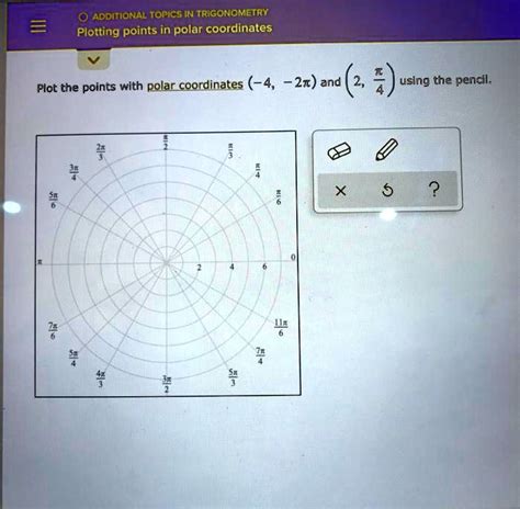 Solved Additional Topics In Trigonometry Plotting Points In Polar Coordinates Plot The Points