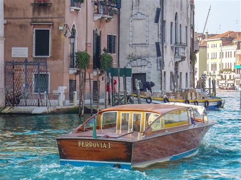 Premium Water Taxi in Grand Canal, Venice, Italy Editorial Image ...