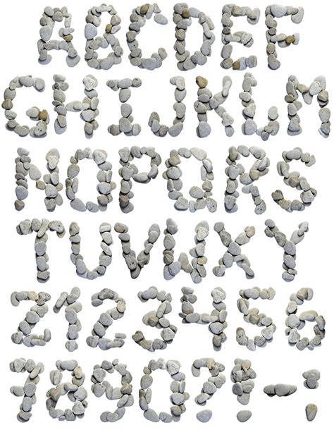 Stones Font Strong Opentype Alphabet