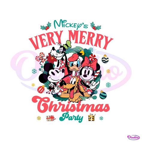 Mickey Very Merry Christmas Party 2023 Svg Cutting File